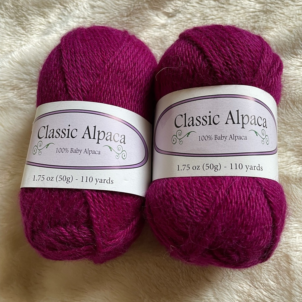 100% Baby Alpaca Yarn Fuchsia (2)